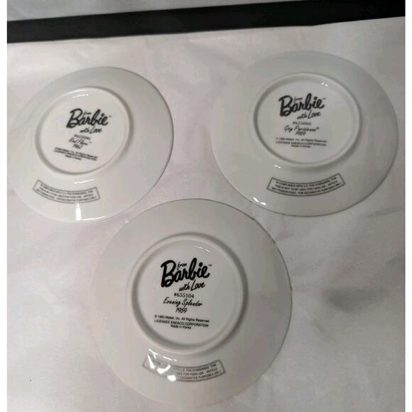Vintage Barbie Mini Collector Plates 1993 With Love 3 Included - Picture 5 of 6
